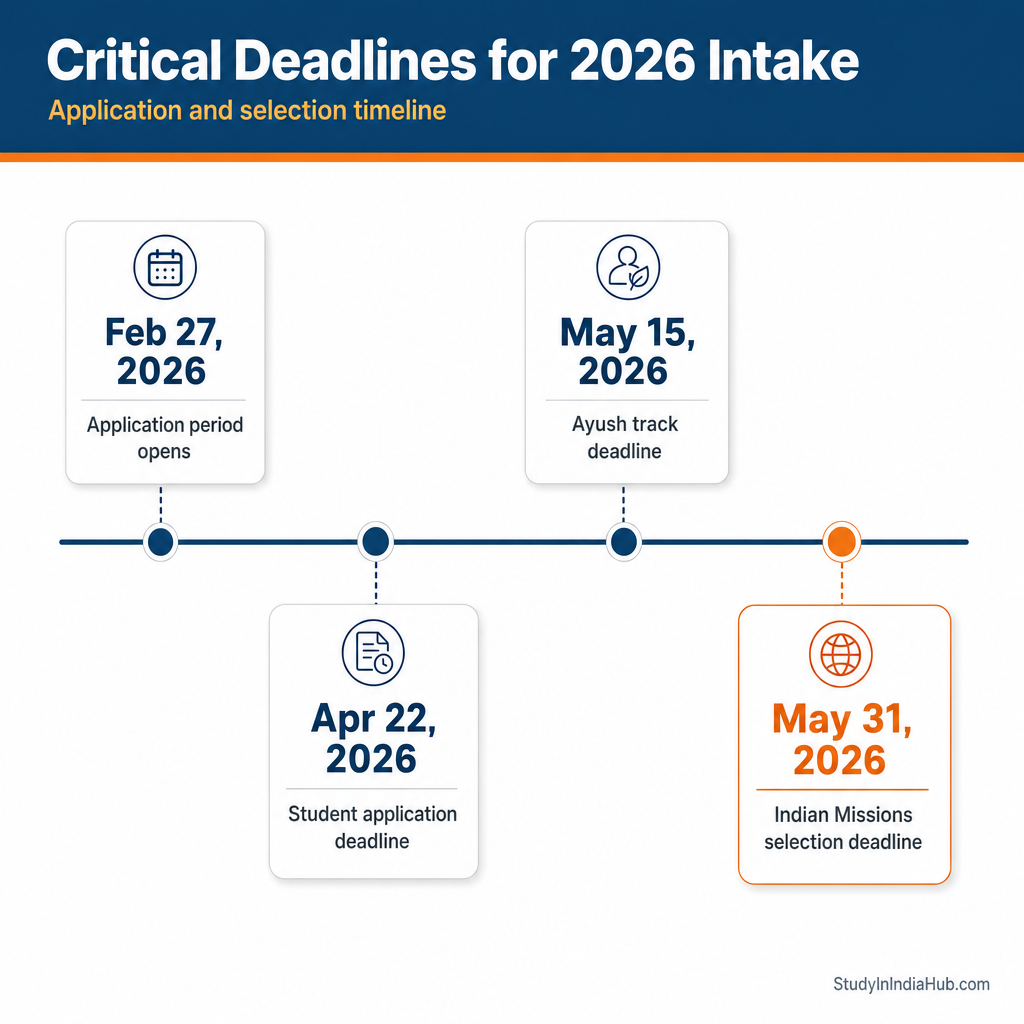 StudyInIndiaHub.com — Critical Deadlines for 2026 Intake